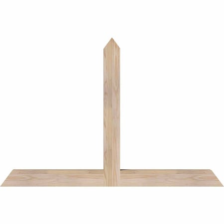 Ekena Millwork Portland Smooth Timber Gable Bracket, Douglas Fir, 48"W x 32"H x 3 1/2"D x 3 1/2"F, 16/12 Pitch GBW048X32X0404POR00SDF